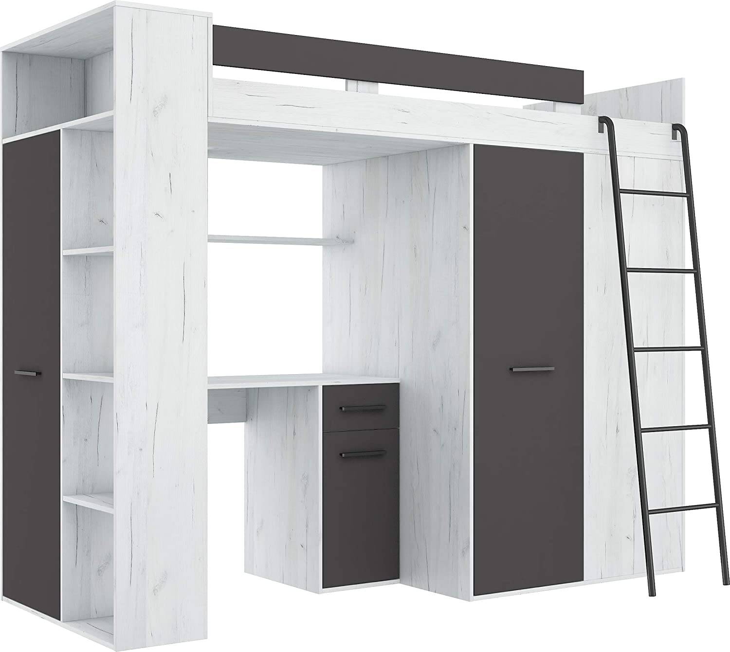 lit mezzanine armoire verana